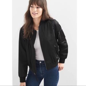 Gap New Nylon Bomb Bomber XS Black Primaloft Satin
